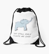 cute LOTR inspired elephant Drawstring Bag