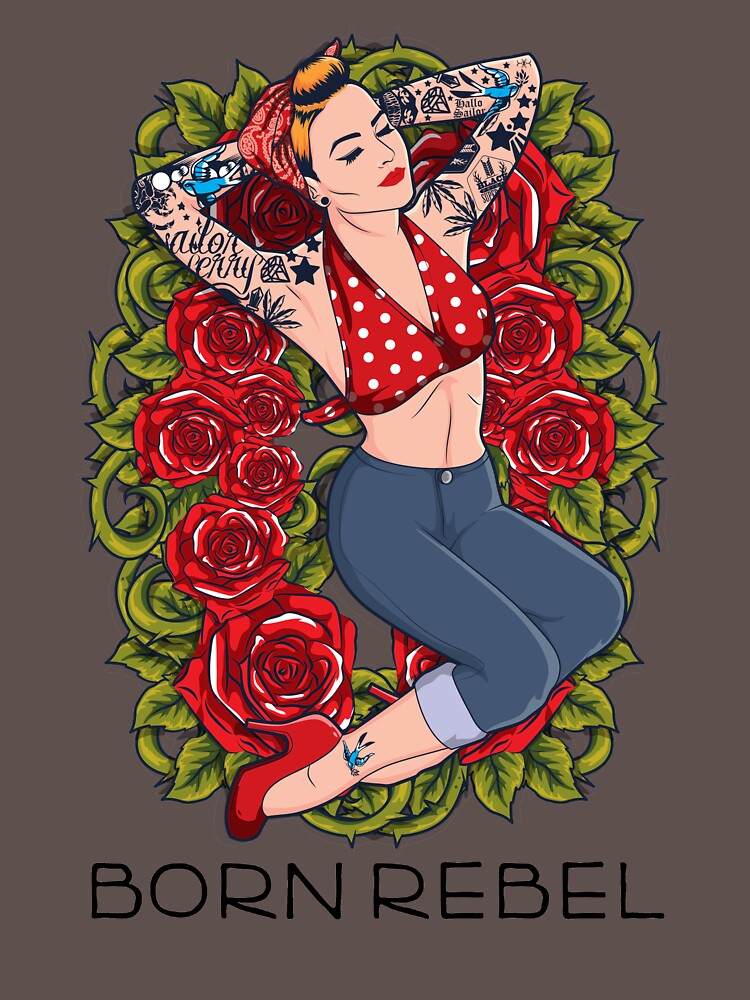 Born Rebel - Lady in Roses by socialwear