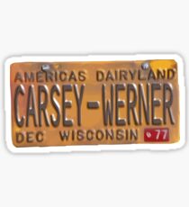 dass 70er Jahre Nummernschild zeigen Sticker