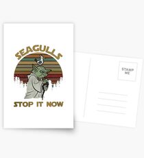 Möwen stoppen es jetzt Vintage-Shirt Postkarten