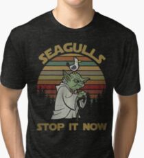 Seagulls stop it now vintage shirt Tri-blend T-Shirt