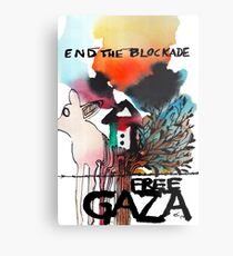 End the Blockade - Free Gaza Metalldruck
