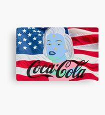 Marilyn Monroe American Flag Graphic Canvas Print