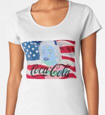 Marilyn Monroe American Flag Graphic Women's Premium T-Shirt