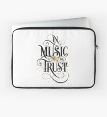 In Music We Trust {Distressed Version} Laptop Sleeve