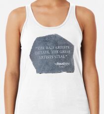 Banksy, Pablo Picasso, The Bad Artists Imitate, The Great artists Steal Quote, Artwork Phrase, Men, Women, Kids Racerback Tank Top