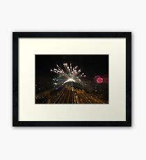 Syndey NYE 2009 with changing zoom Framed Print