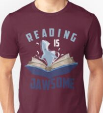 Reading Is Jawsome Art | Cool I'm A Passionate Reader Gift Slim Fit T-Shirt