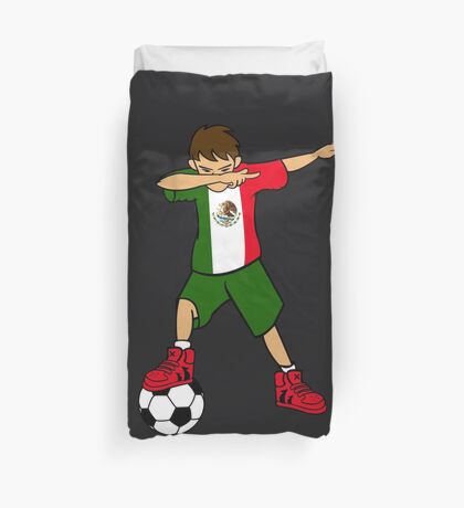 Dabbing Soccer Boy Artwork Mexico Mexican Football Boys Duvet