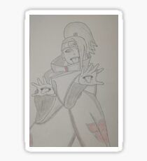 Drawing pencil deidara akatsuki Sticker