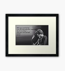 John Mayer, Quotes, Gifts, Presents, Why says lyrics, Music, Occupations, Colors, Culture, Pop Culture Framed Print