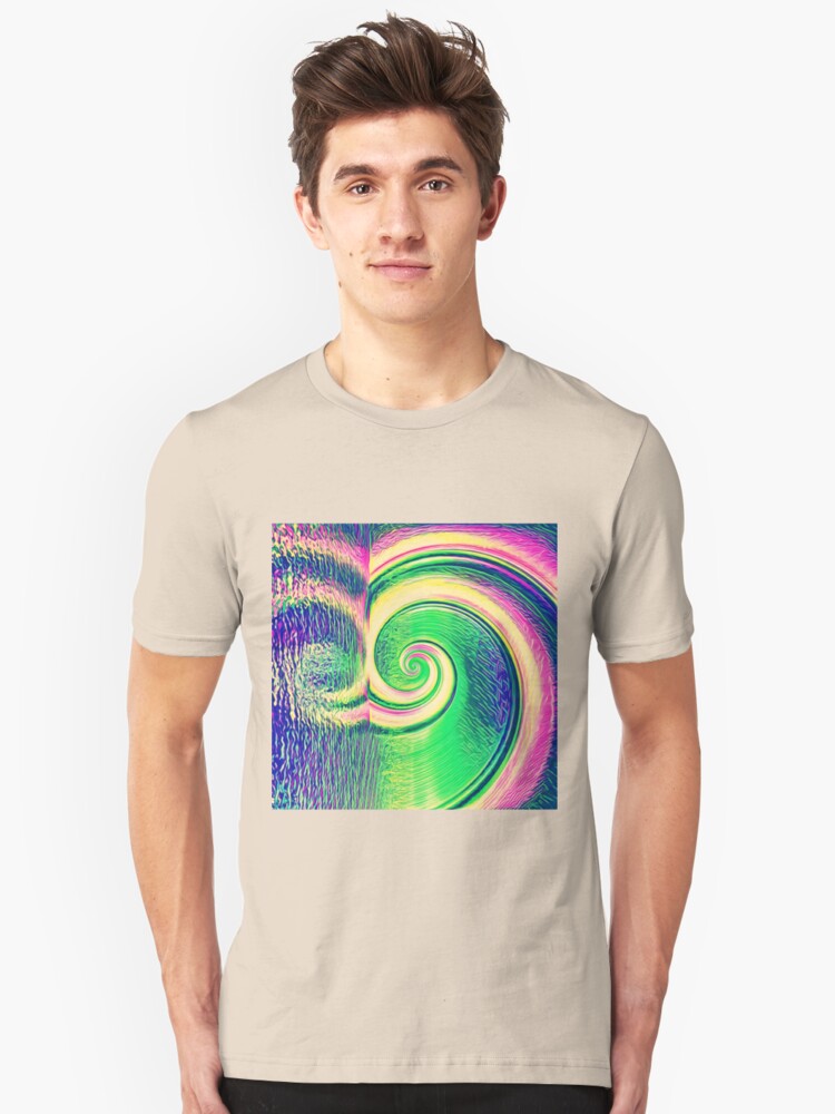 Alternate view of Fibonacci abstract reflections Slim Fit T-Shirt