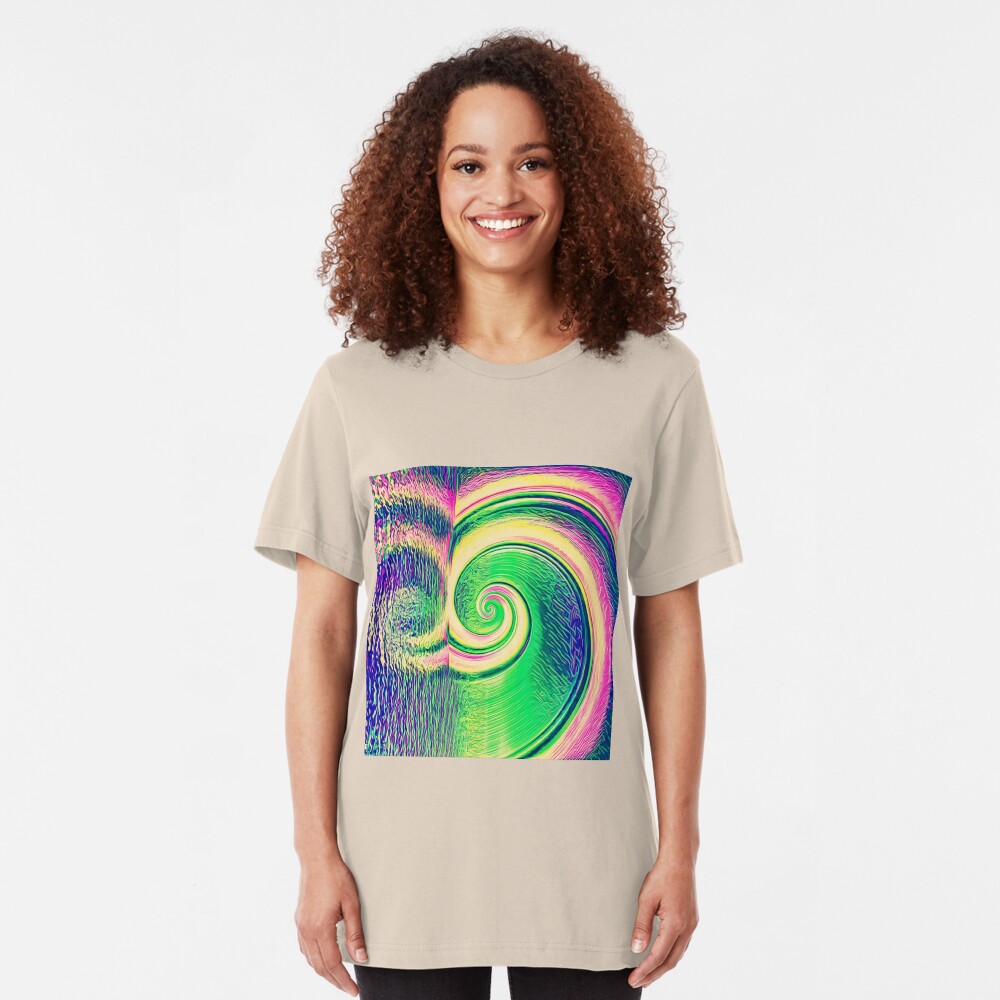Fibonacci abstract reflections Slim Fit T-Shirt