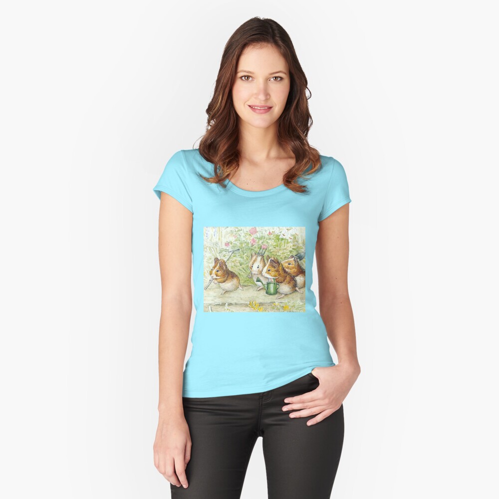Guinea Pig Gardeners - Beatrix Potter Fitted Scoop T-Shirt