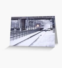 Acela Express Blowing Snow - Last Day of 2009 © featured Greeting Card