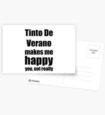 Tinto De Verano Cocktail Lover Funny Gift for Friend Alcohol Mixed Drink Postcards