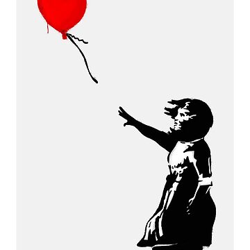Artwork thumbnail, Banksy Girl with heart balloon graffiti street art HD HIGH QUALITY ONLINE STORE by iresist
