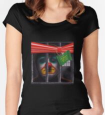 Trump eingesperrt Liebe Müller Tailliertes Rundhals-Shirt