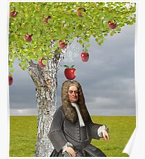 Isaac Newton Apple Tree Poster