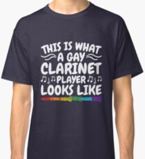 Camiseta clásica Esto es lo que parece ser un jugador de clarinete gay