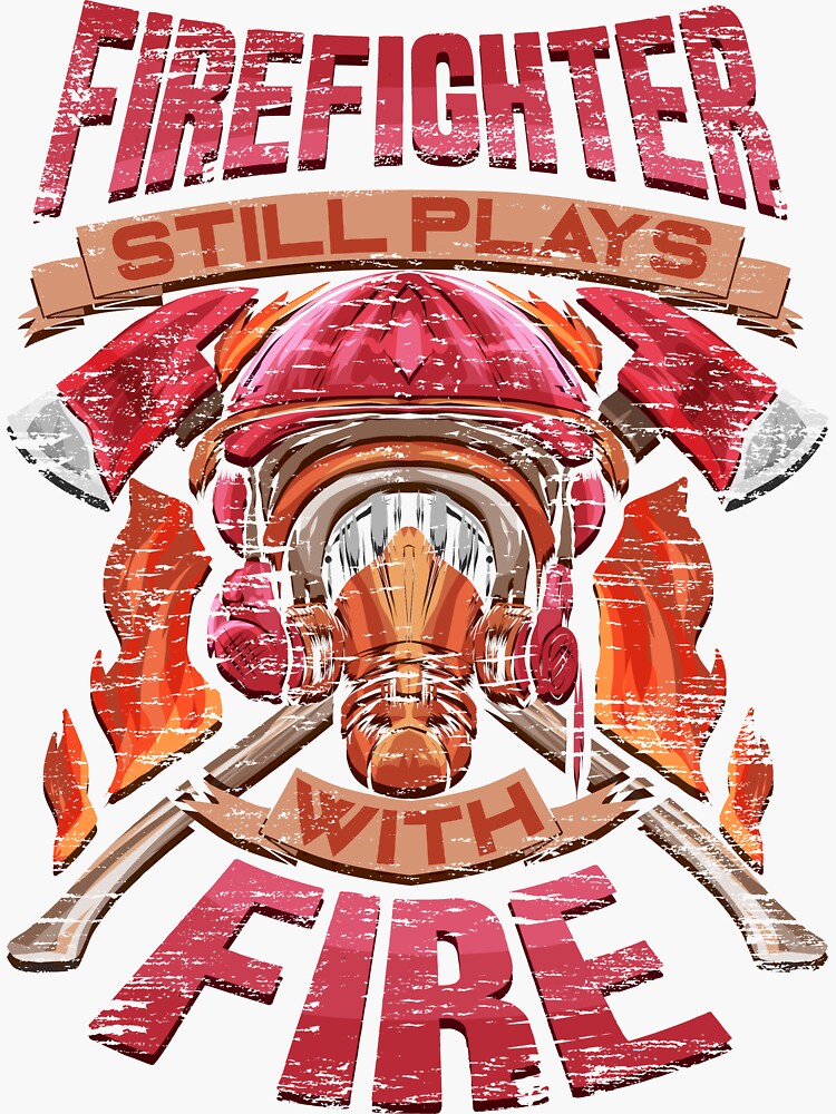 Firefighter Sticker By Viral Designs Redbubble