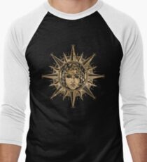 Goldener Apollo-Sonnengott Baseballshirt für Männer