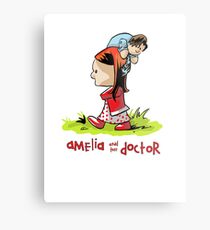 Amelia and the Doctor Metal Print