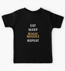 Eat Sleep Magic Missile Repeat Tabletop RPG Süchtiger Kinder T-Shirt