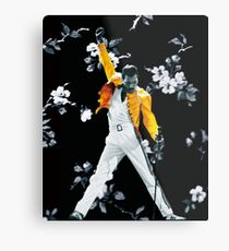 Fredddie Mercury Yellow Jacke in Blumen Metalldruck
