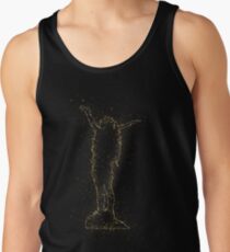 Silhouette climbing achieve golden ornament Gold Men's Tank Top
