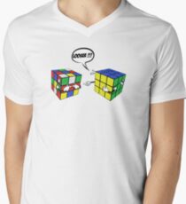 rubik's magic cube Men's V-Neck T-Shirt
