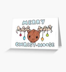 Merry Christ-Moose Christmas Card Greeting Card