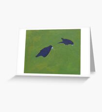 Rooks, Grass II Greeting Card