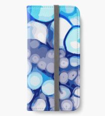 Vinilo o funda para iPhone Pulpo abstraído azul y púrpura