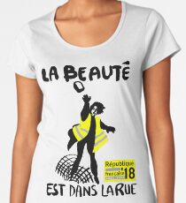 Gilets Jaunes - La Beaute liegt in der Rue Frauen Premium T-Shirts