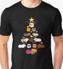 Guinea Pig Christmas Shirt Cute Christmas Tree Kids Gift T-Shirt Sticker & Xmas Mug Unisex T-Shirt
