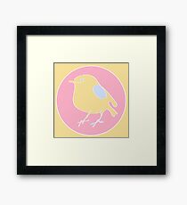 Süßer Vogel One Line Art Gerahmtes Wandbild