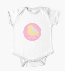 Süßer Vogel One Line Art Baby Body Kurzarm
