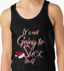 It's Not Going To Suck Itself Christmas Candy Cane Men's Tank Top