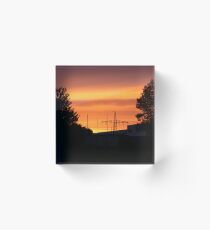 Red sunrise Acrylic Block