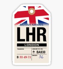 London (LHR) Airline Luggage Tag Sticker