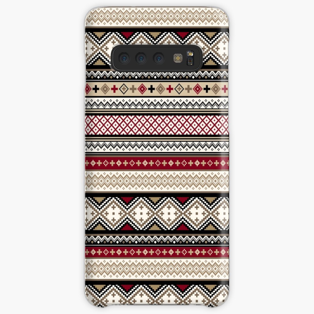 Fair Isle Christmas - warm Case & Skin for Samsung Galaxy