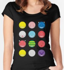 Koro Sensei Emotions Women's Fitted Scoop T-Shirt