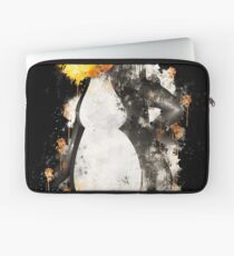 Penguin female girl watercolor painted Laptop Sleeve