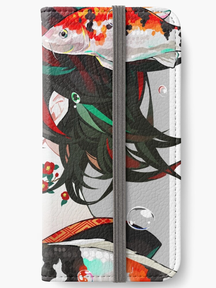 Beautiful Drawn Art Of A Japanese Anime Girl With Koi Fish Iphone Wallet By Ps4bruinekoe