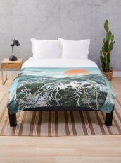 Ski Map Throw Blanket