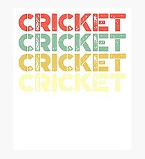 vintage cricket - retro cricket Photographic Print