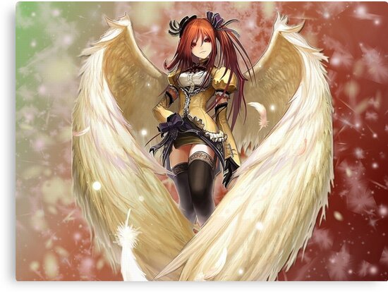 anime angel girl canvas