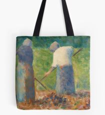 Georges Seurat, Haymakers at Montfermeil, 1882 Painting Tote Bag