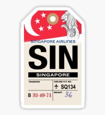 Singapore (SIN) Airline Luggage Tag Sticker